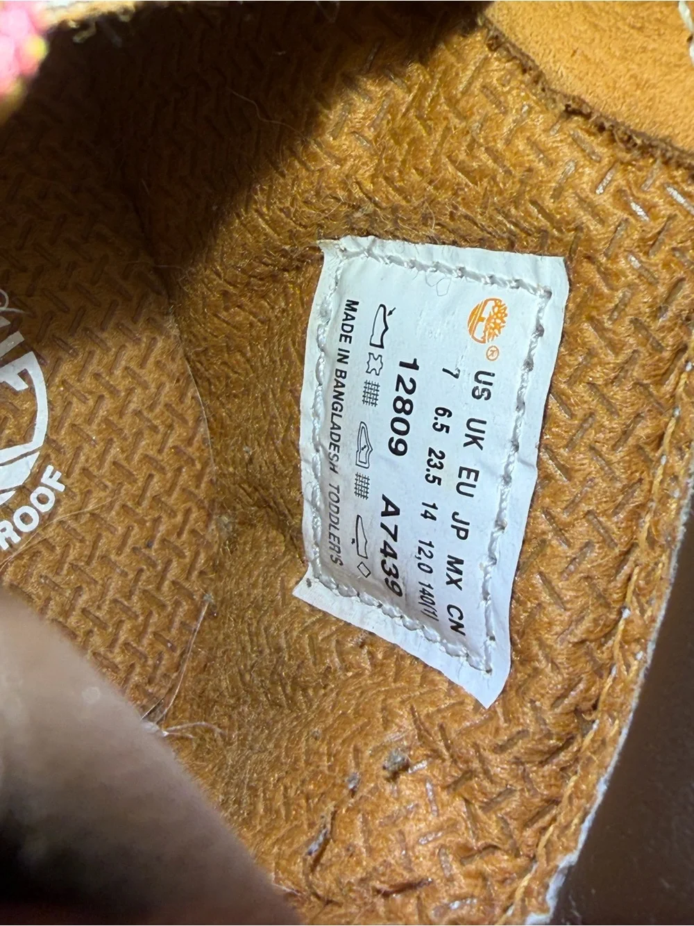 Timberland Kids Wheat/Tan Nubuck Ankle Boots  Size 7c Worn 6x  No box